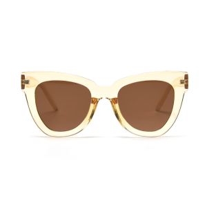 Trendy Fashion BSCI Women Cat Eye Sunglasses 147MM Leopard Frame