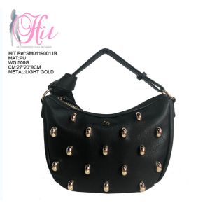 Women handbag with protruding gold point on side fashion lady tote bags