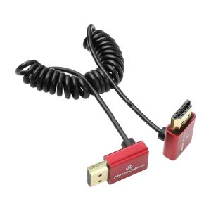 Alvin's 8K HDMI 2.1 Cable Ultra Thin 2.4mm Coiled, Up Angle