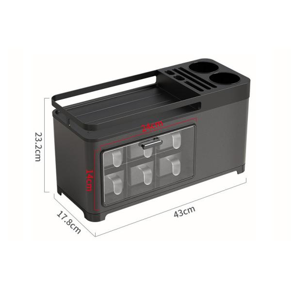 Dustproof 43cm Length Steel Kitchen Basket Rack For Seasoning