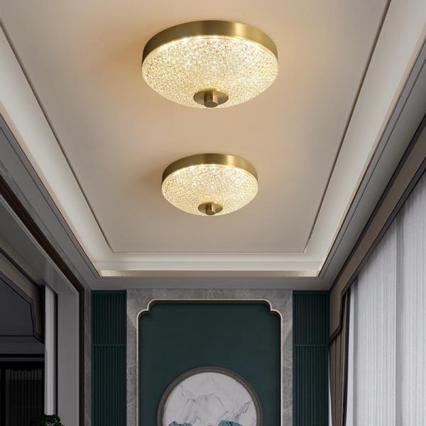 JYLIGHTING Contemporary Modern LED Ceiling Lamp Small Acrylic Mounted 75 Brass Copper Finish Stylish Nordic Design For Home LED Ceiling Light