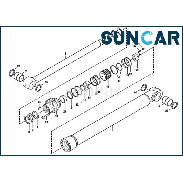 VOE14589336 Boom Cylinder Service Kit VOE 14589336 EC700B EC700C SUNCARVO.L.VO