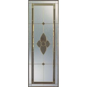 triple glazing panel with brass caming