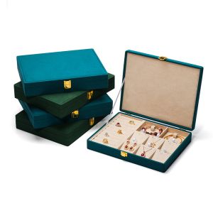 Portable PU Leather Travel Jewelry Box for Blue Earrings Stud Earring Case