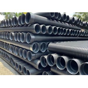 110mm 160mm HDPE Double Wall Corrugated Pipes Perforated Tubes In Rolls Black
