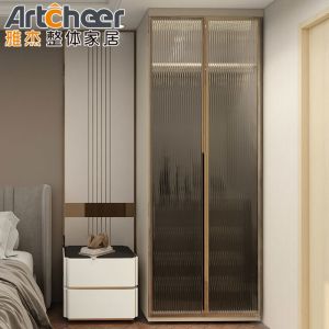 Modern Stylish Wooden Wall Walk in Wardrobe Storage Closet System for Bedroom