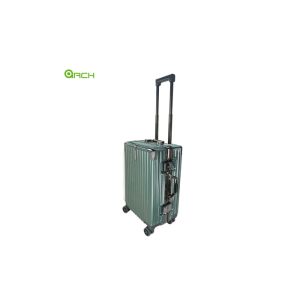 Aluminium Frame ABS Travel Trolley Luggage Bag With Spinner Wheels