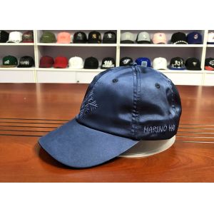 Wholesale high quality material silk mix color 6panel curve bill structured