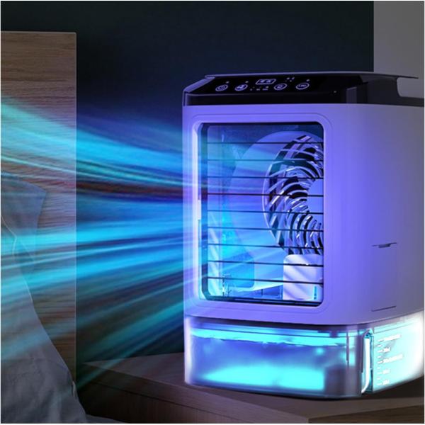 Portable Rechargeable Air Cooler Quiet Desk Cooling Fan for Home Office English Language