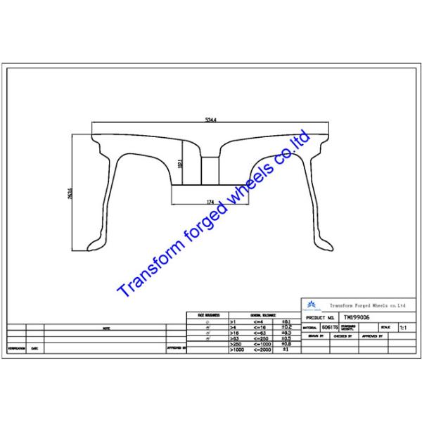 TM199006 19X9 inches forged wheels monoblock wheels blanks Dimple style barrel and rims