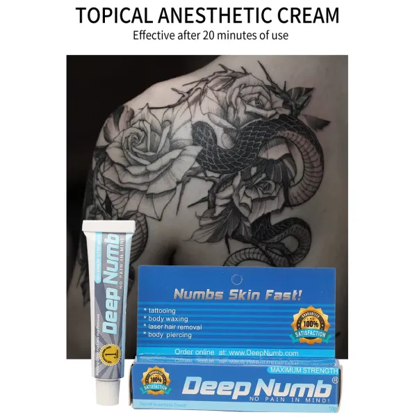 Tattoo Deep Numb Tattoo Numbing Cream Lip Eyeliner Eyebrows Tattoo Piercing Miro-Blading Semi-Permanent Makeup Anesthetic Cream