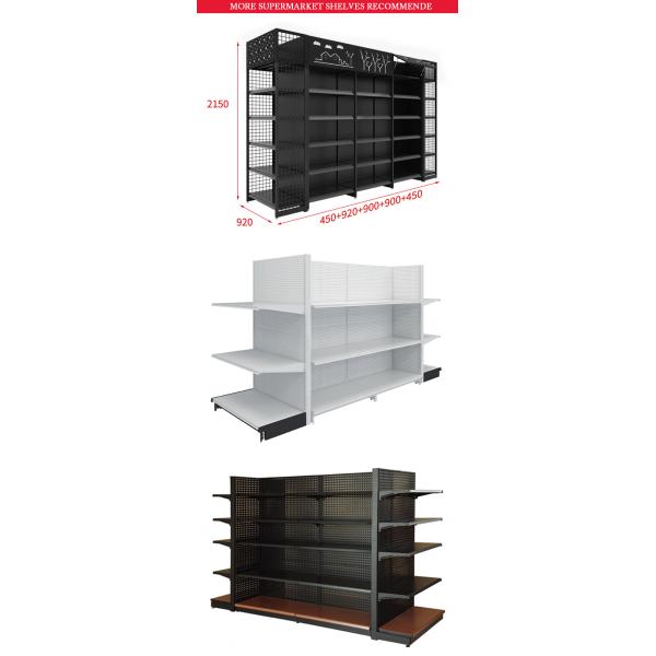 Double-Sided Metal Gondola Shelving for Supermarkets