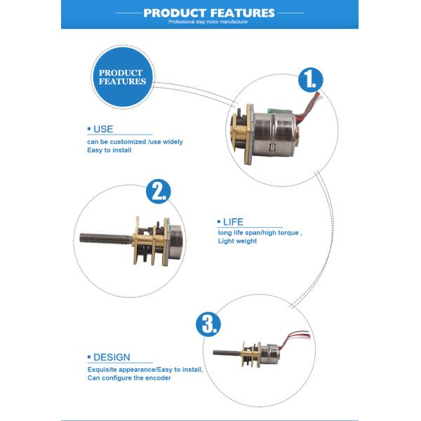 VSM10152 3.3V 10mm Micro Stepper Motor 2 Phase 4 Wire with FPC Cable