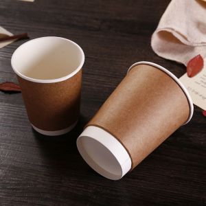 Custom Waterproof Double Wall Paper Cups For Chocolate Espresso