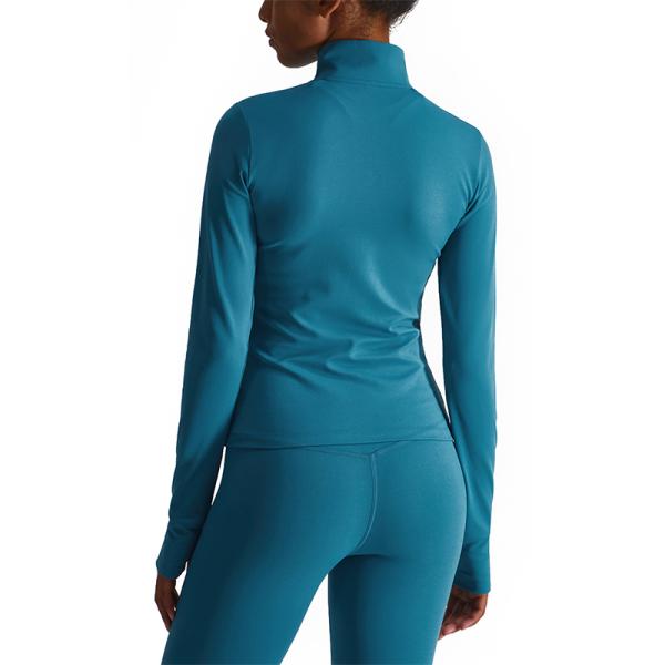 XL 2XL 3XL Long Sleeve Active Wear Elastic Women'S Full Zip Yoga Jacket