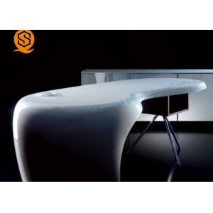 Antibacterial Solid Surface Office Furniture White Office Manager Table