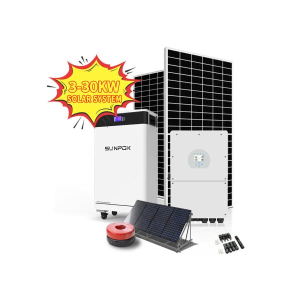 Buy High Performance 10KW Hybrid Solar System Kit Customizable at wholesale prices