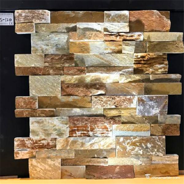 Slate Culture Stone Natural stone Gold White Yellow Slate Stone Wall Cladding