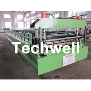 Hi-Rib Roofing Sheet Roll Forming Machine With Panasonic PLC Control System