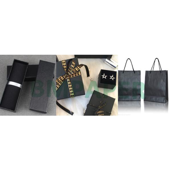 Black Cardboard 250 - 450gsm Black Cardboard Foldable For Jewelry Gift Box