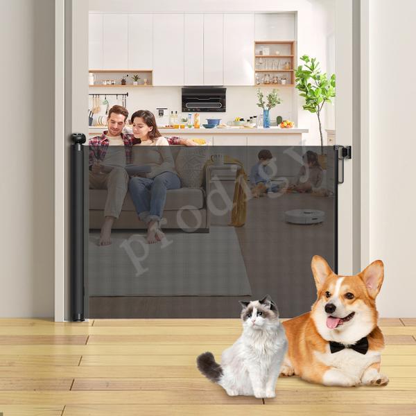 Visual Transparency Retract Baby Gate Expandable Width Adjustable Child Safety