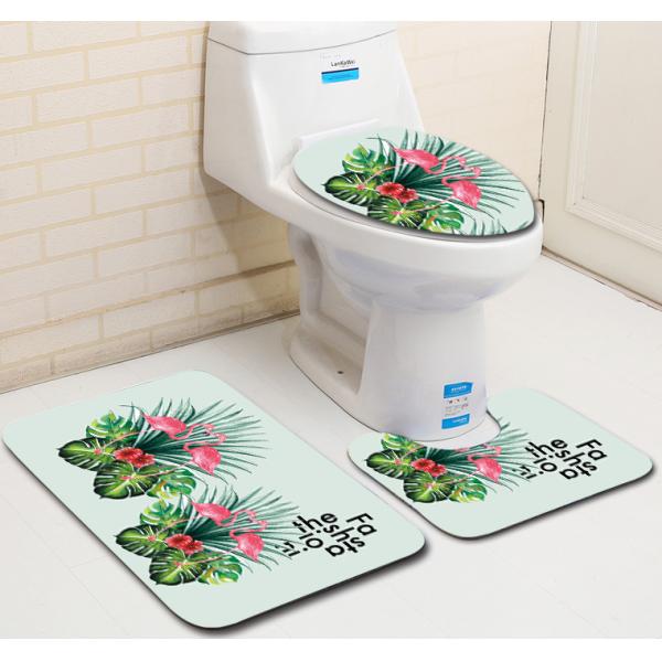 Flamingo Toilet Seat Cushion 45*37 Carpet Toilet Seat Cover