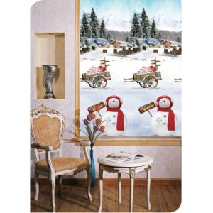 100% blackout 3D printed window blinds for window decoration polyester printed