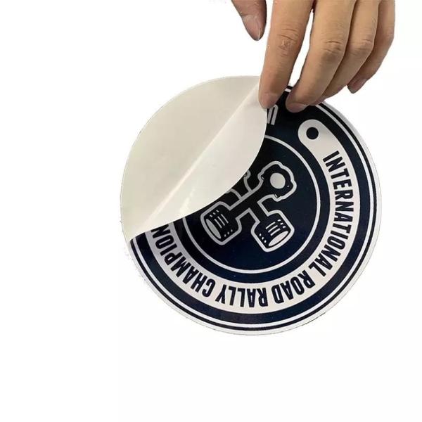 Buy Deboss Biodegradable Adhesive Label Sticker Die Cut Vinyl Printing PVC CMYK at wholesale prices