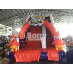 Professional Spongebob Commercial Inflatable Slide Fireproof For Kids Playground