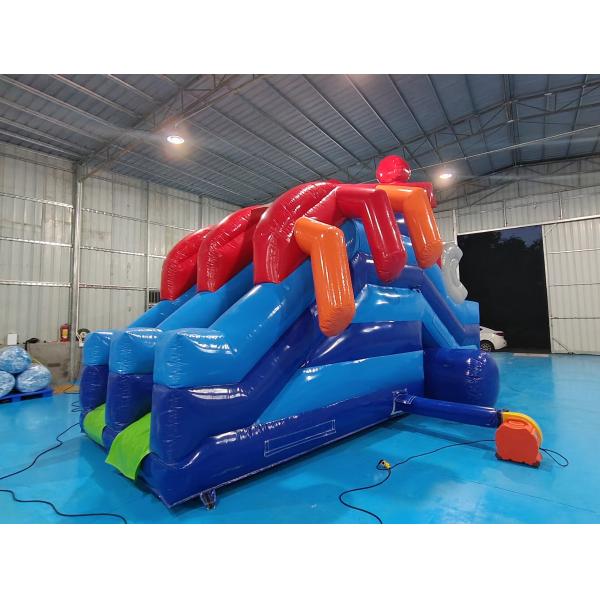 Commercial Grade Inflatable Dry Slide Crab Cartoon Inflatable High Double Slides For Kids And Adults