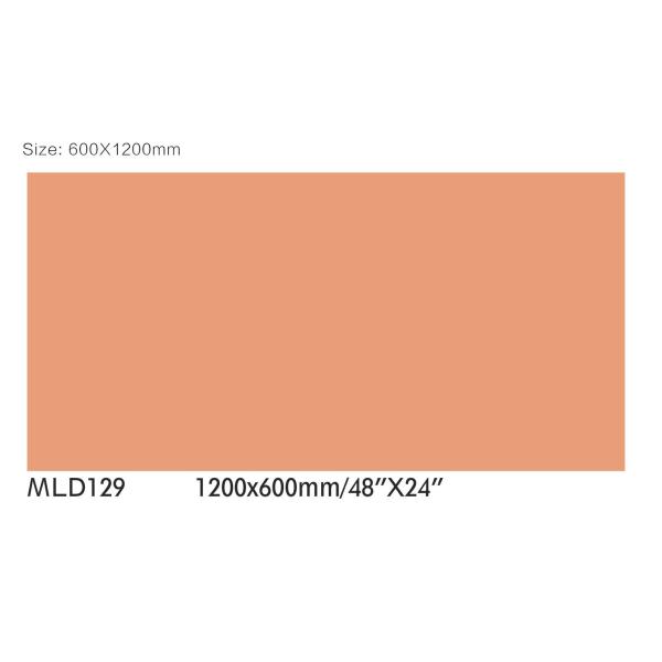 Orange Soft Glazed Porcelain Tiles 400x800mm 600x1200mm Non-Slip