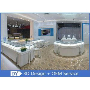 China Modern Custom Wooden Lockable Jewelry Display Cases For Retail Shop on sale