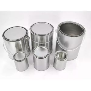 0.25L-20L Custom Empty Round Paint Can Paint Tin Containers With Tight Triple