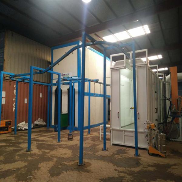 ISO 9001 Electrostatic Automated Powder Coating Line Gas Diesel Heating