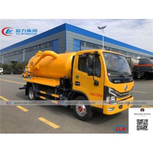 Dongfeng Duolicar 4x2 4000 Liters Vacuum Sewage Suction Truck
