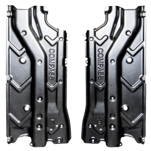 Jeep Compass Skid Plate with Transmission Underbody Protection in Powder Coating