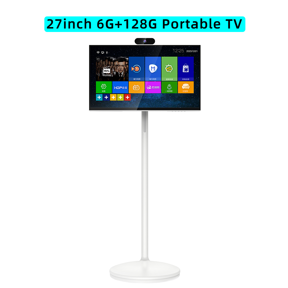 Quality 27 inch 6G+128G Capacitive Touch Portable TV, Stylish and Modern, Rotatable Tablet Stand - Smart Home Assistant with Bluetooth &amp; WiFi, Follow Me for sale