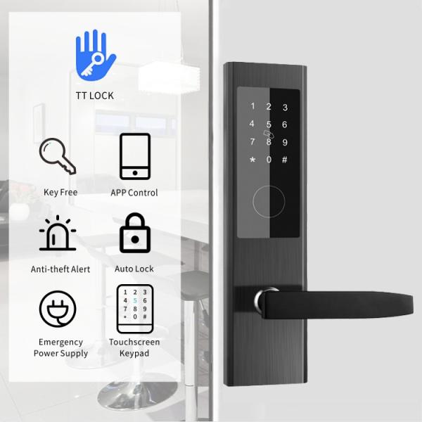 SS Apartment Password Door Lock Tamper Alarm 55mm Thickness