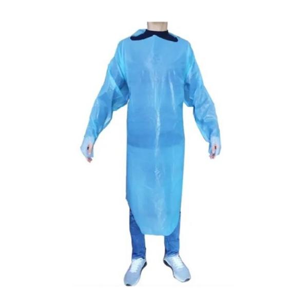 Buy Disposable Lab Coat CPE Aprons 10 count 40"x46" with Long Sleeve & Thumb Hole Unisex Liquid-Proof at wholesale prices