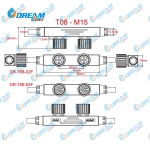 DTEAM-START LED Street Light Power Module Waterproof 4 Branch Cable Connector
