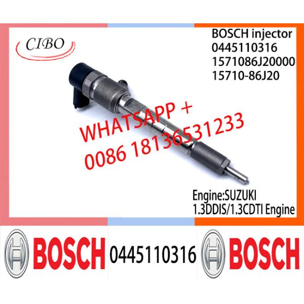 BOSCH injetor 0445110316 Common fuel Injector 0445110316 1571086J20000 15710-86J20 for SUZUKI 1.3DDIS/1.3CDTI