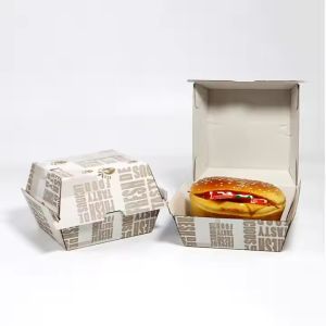 Customized Different Shape Food Catering Biodegradable Burger Box Fast Food