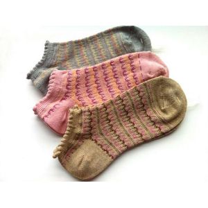 China Women′s Patterned Novelty Socks  Ruffle Cuff on sale