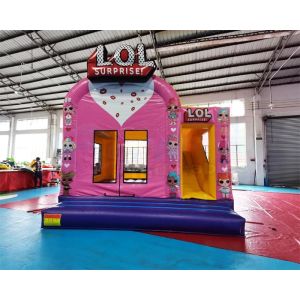 China Kids Pink Jumping Combos Inflatable Bounce House For Hotel on sale