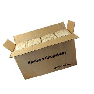 21cm Round Bamboo Chopsticks Disposable With OPP Sleeves