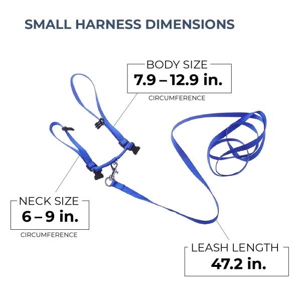 Small Pet Cat Harness Collar , Adjustable Nylon Cat Collar Easy To Wear