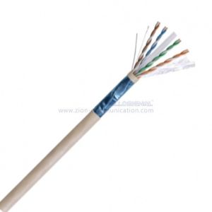 F / UTP Cat6 Cable BC PVC CM Twisted Pair Installation In White Jacket