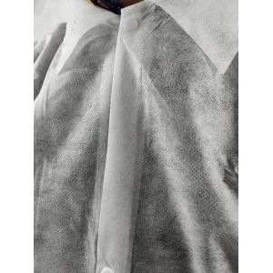 Surgical Protective Medical Lab Coats / Polyester White Waterproof Lab Coat