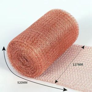 Knitted Copper Mesh Rats 100mm 127mm High Temperature Resistance