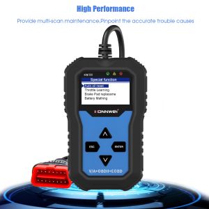 EOBD OBDII Konnwei Car Diagnostic Scanner Fault Code Reader For Auto Engine